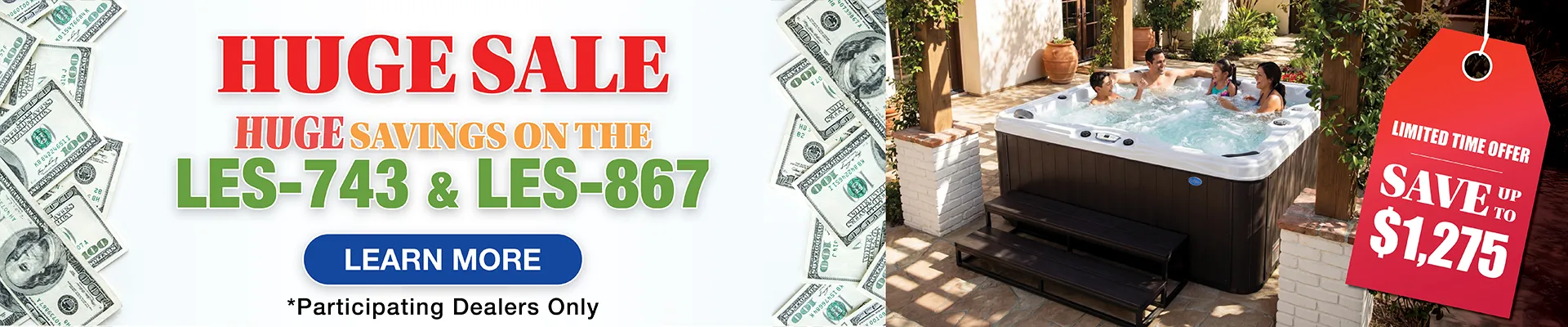 Calspas hot tub being used in a family setting - Vista